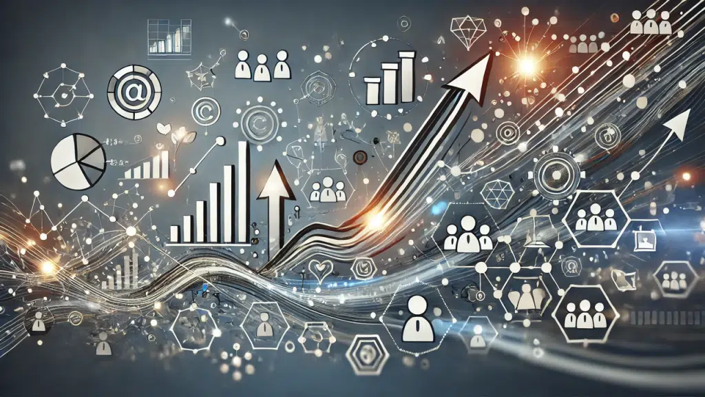 Graphic illustrating engagement for project success, with symbols of growth and network connections representing collective wisdom and collaborative input